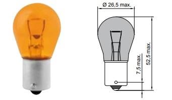 Tesla B52302 Glow bulb yellow PY21W 24V 21W B52302: Buy near me in Poland at 2407.PL - Good price!