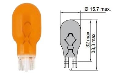 Tesla B66201 Glow bulb yellow WY16W 12V 16W B66201: Buy near me at 2407.PL in Poland at an Affordable price!