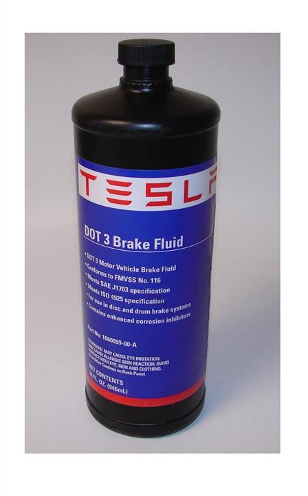 Tesla Motors 1060099-00-A Brake fluid DOT 3 0.946 l 106009900A: Buy near me in Poland at 2407.PL - Good price!
