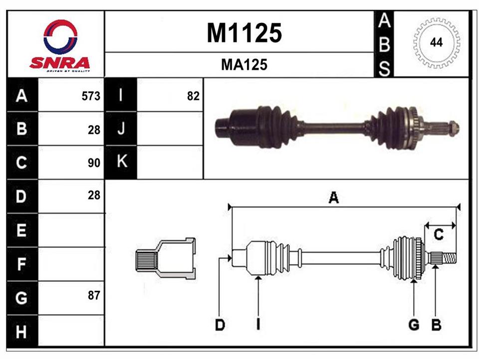 SNRA M1125 Drive shaft M1125: Buy near me in Poland at 2407.PL - Good price!
