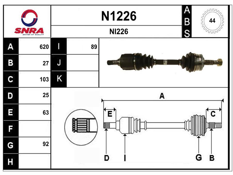 SNRA N1226 Antriebswelle N1226: Kaufen Sie zu einem guten Preis in Polen bei 2407.PL!