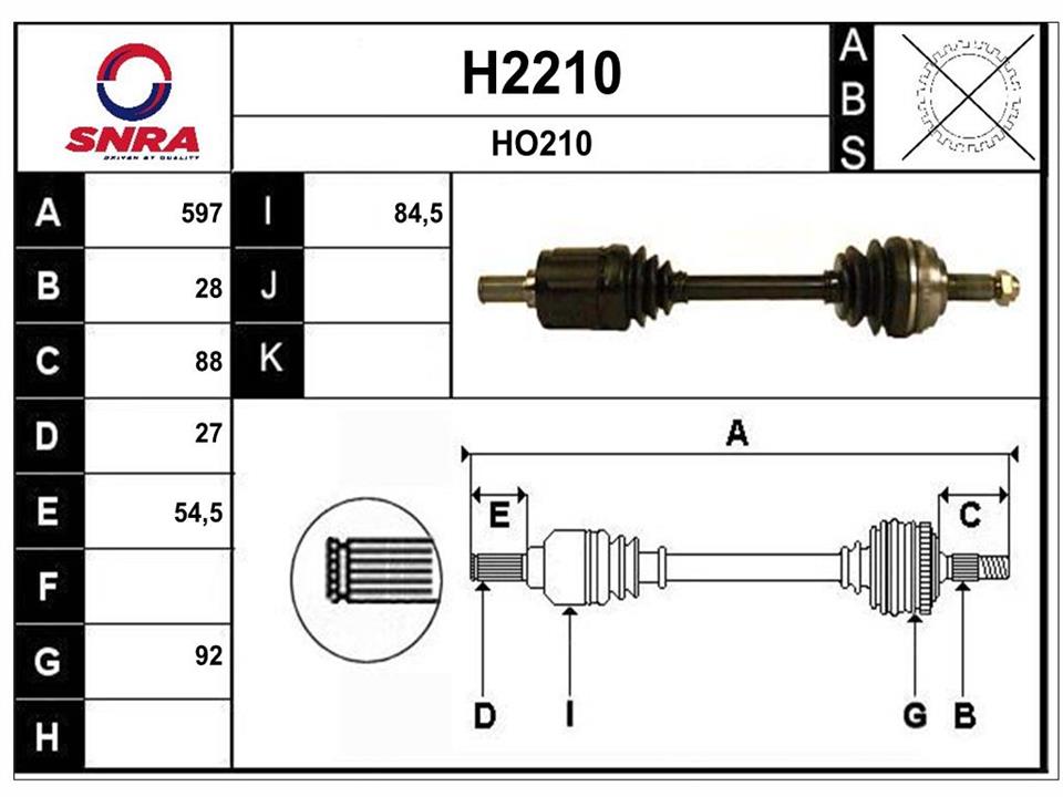 SNRA H2210 Antriebswelle H2210: Kaufen Sie zu einem guten Preis in Polen bei 2407.PL!