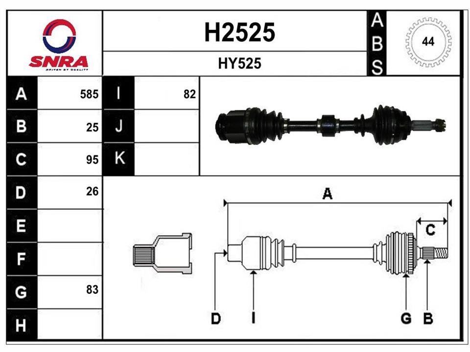 SNRA H2525 Antriebswelle H2525: Kaufen Sie zu einem guten Preis in Polen bei 2407.PL!