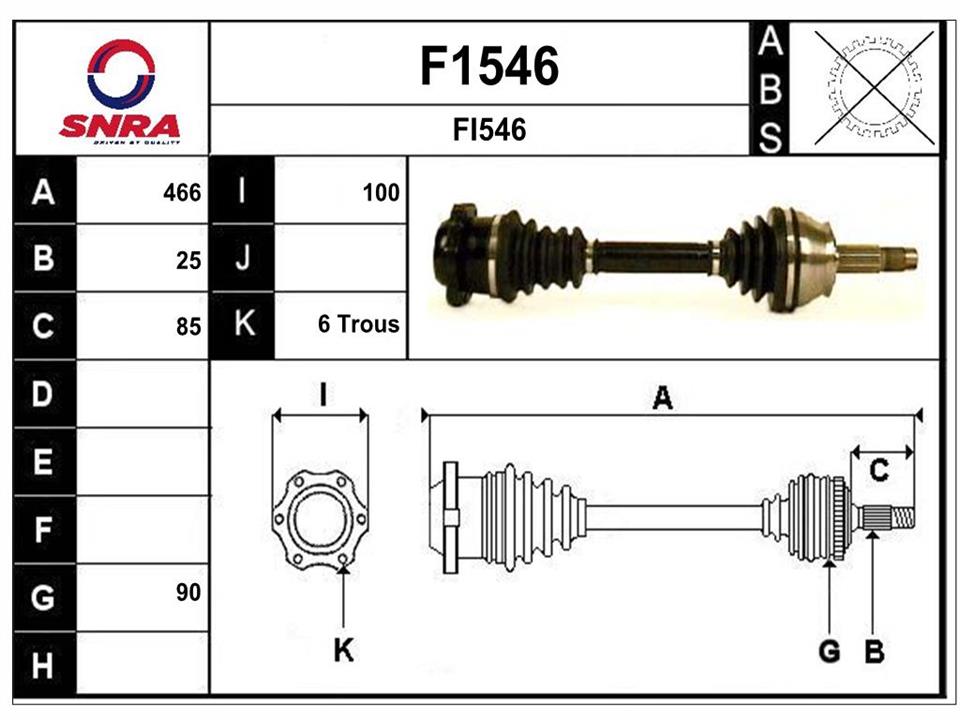 SNRA F1546 Wał napędowy F1546: Dobra cena w Polsce na 2407.PL - Kup Teraz!