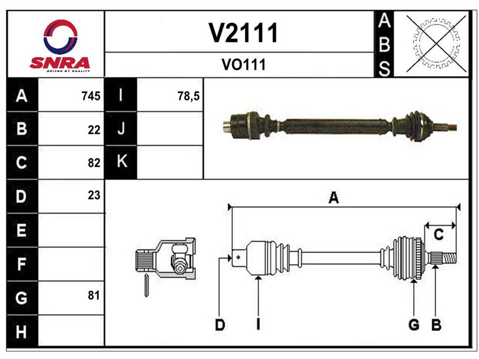 SNRA V2111 Antriebswelle V2111: Kaufen Sie zu einem guten Preis in Polen bei 2407.PL!