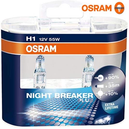 Osram 64150NBP-HCB Halogen lamp Osram Night Breaker Plus +90% 12V H1 55W +90% 64150NBPHCB: Buy near me in Poland at 2407.PL - Good price!