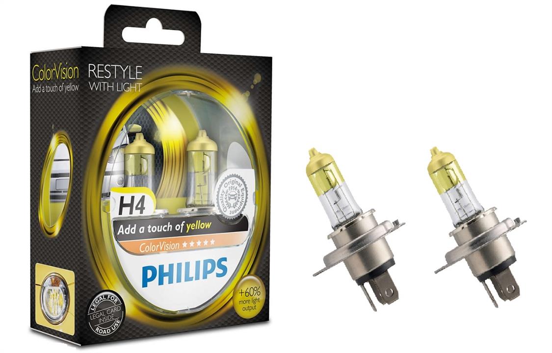 Philips 12342CVPYS2 Halogen lamp Philips Colorvision 12V H4 60/55W 12342CVPYS2: Buy near me in Poland at 2407.PL - Good price!