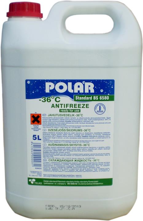 Polar K200233 Antifreeze Polar Standard BS 6580 G11 blue,ready to use -36, 5L K200233: Buy near me in Poland at 2407.PL - Good price!