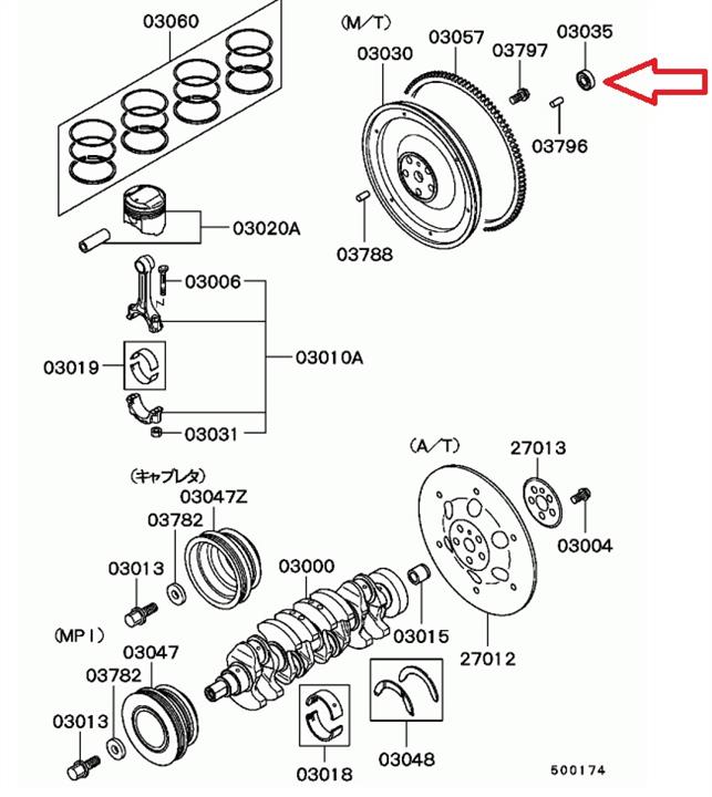 Mitsubishi MD016653 Łożysko MD016653: Dobra cena w Polsce na 2407.PL - Kup Teraz!