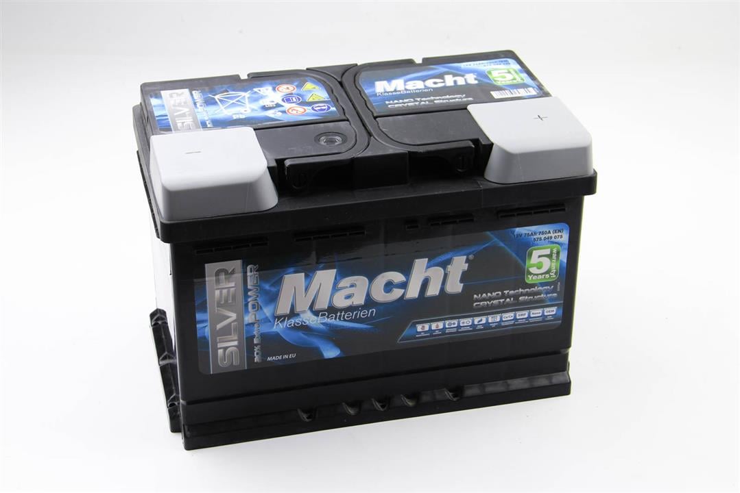 Macht 25875 Battery Macht Silver 12V 75Ah 750A(EN) R+ 25875: Buy near me in Poland at 2407.PL - Good price!