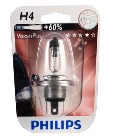 Philips 12342VP-BL Halogen lamp Philips Visionplus +60% 12V H4 60/55W +60% 12342VPBL: Buy near me in Poland at 2407.PL - Good price!