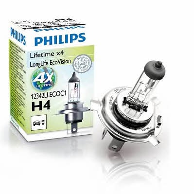 Philips 12342LLECOC1 Halogen lamp Philips Longlife Ecovision 12V H4 60/55W 12342LLECOC1: Buy near me in Poland at 2407.PL - Good price!
