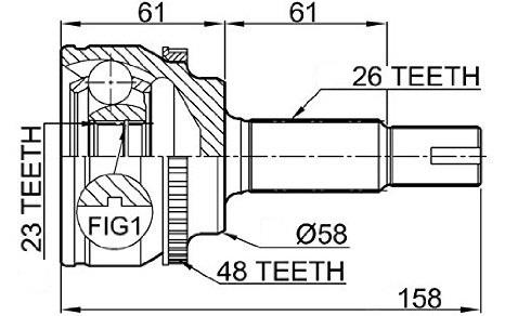 HDE 105001 Шарнир равных угловых скоростей (ШРУС) 105001: Отличная цена - Купить в Польше на 2407.PL!