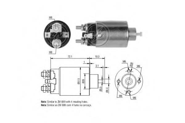 Zm 4-699 Solenoid switch, starter 4699: Buy near me at 2407.PL in Poland at an Affordable price!