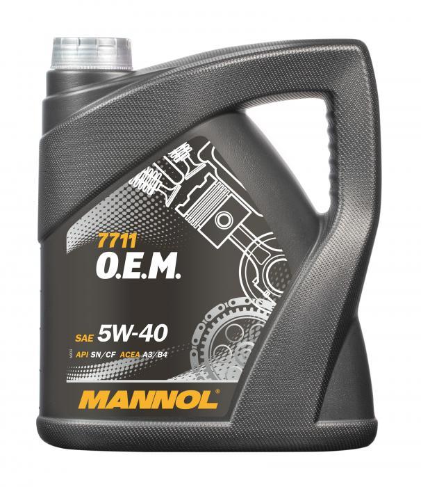 Mannol MN7711-4 Engine oil Mannol 7711 O.E.M. 5W-40, 4L MN77114: Buy near me at 2407.PL in Poland at an Affordable price!