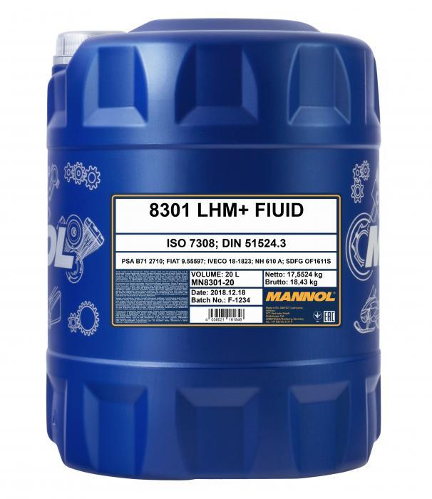 Mannol MN8301-20 Hydraulic oil MANNOL LHM+ Fluid, 20 l MN830120: Buy near me in Poland at 2407.PL - Good price!