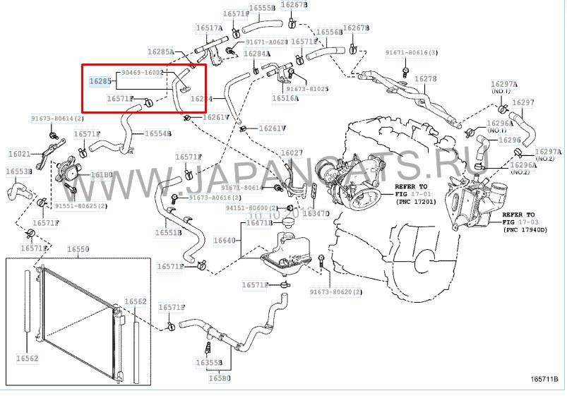 Toyota 16285-36010 Przewód powietrza doładowującego 1628536010: Dobra cena w Polsce na 2407.PL - Kup Teraz!