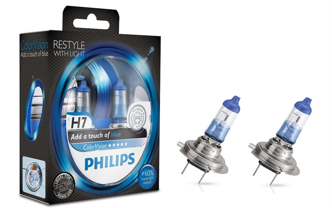 Philips 12972CVPBS2 Halogen lamp Philips Colorvision 12V H7 55W 12972CVPBS2: Buy near me in Poland at 2407.PL - Good price!