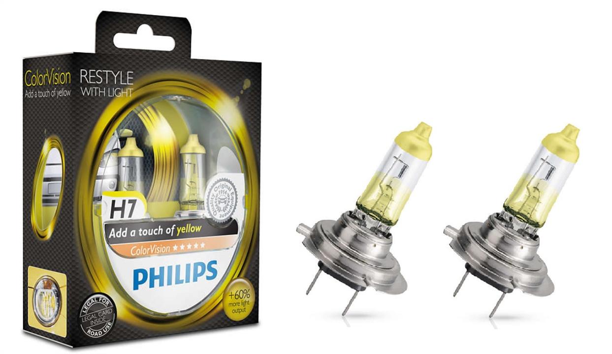 Philips 12972CVPYS2 Лампа галогенная Philips Colorvision 12В H7 55Вт 12972CVPYS2: Отличная цена - Купить в Польше на 2407.PL!