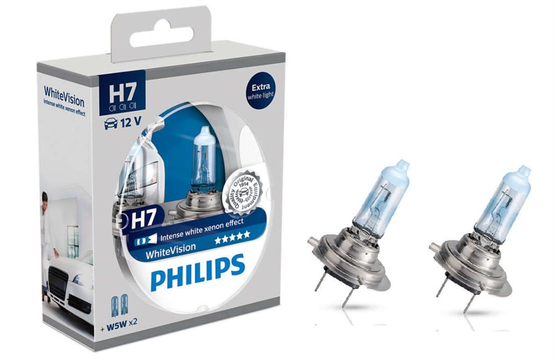 Лампа галогенна Philips Whitevision 12В H7 55Вт Philips 12972WHVSM