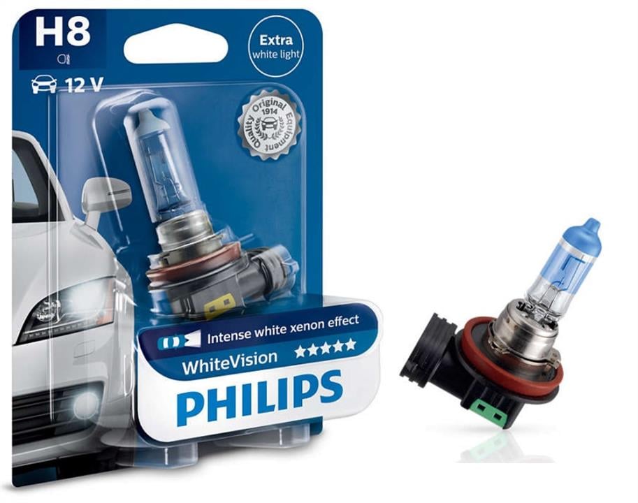 Philips 12360WHVB1 Halogen lamp Philips Whitevision 12V H8 35W 12360WHVB1: Buy near me at 2407.PL in Poland at an Affordable price!