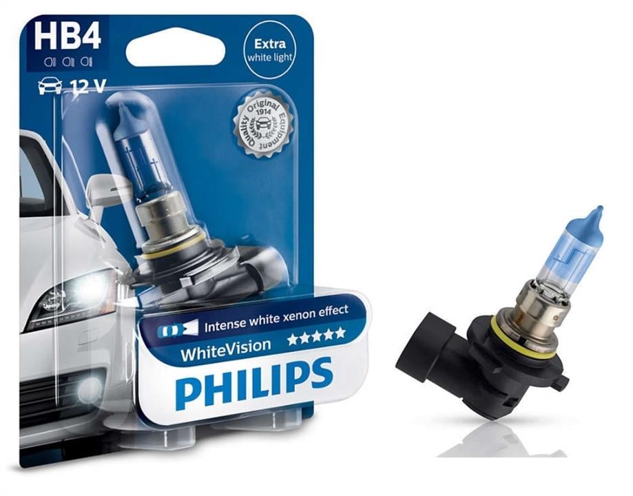 Philips 9006WHVB1 Halogen lamp Philips Whitevision 12V HB4 55W 9006WHVB1: Buy near me in Poland at 2407.PL - Good price!