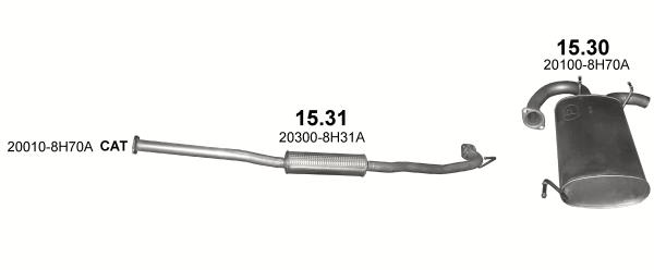 Polmostrow 15.30 Muffler assy 1530: Buy near me in Poland at 2407.PL - Good price!