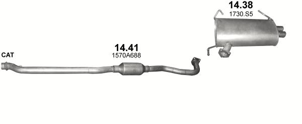 Polmostrow 14.38 Muffler assy 1438: Buy near me in Poland at 2407.PL - Good price!