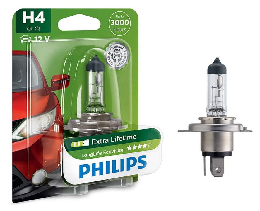 Philips 12342LLECOB1 Halogen lamp Philips Longlife Ecovision 12V H4 60/55W 12342LLECOB1: Buy near me in Poland at 2407.PL - Good price!