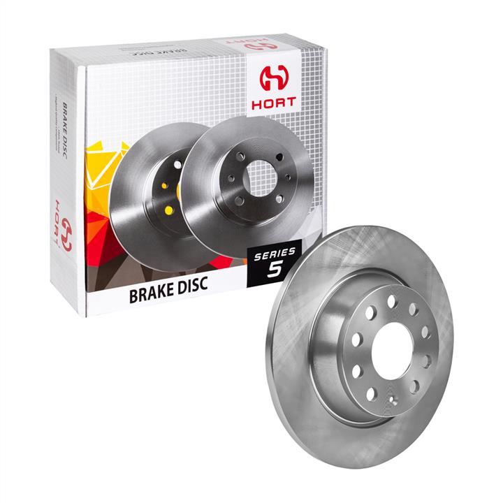 Hort HD8222 Rear brake disc, non-ventilated HD8222: Buy near me in Poland at 2407.PL - Good price!