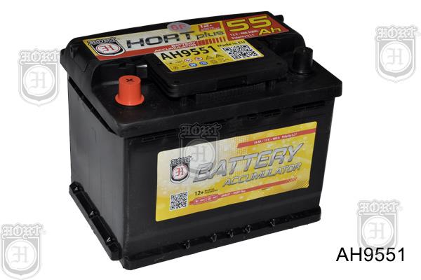 Hort AH9551 Battery Hort 12V 55AH 460A(EN) R+ AH9551: Buy near me in Poland at 2407.PL - Good price!