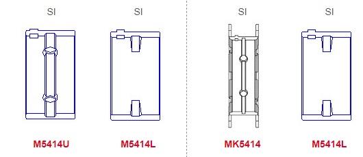 King MB5414SI Main bearing, set, std MB5414SI: Buy near me in Poland at 2407.PL - Good price!