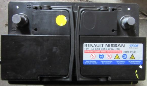 Renault 24410 6154R Battery Renault 12V 70AH 720A(EN) R+ 244106154R: Buy near me in Poland at 2407.PL - Good price!