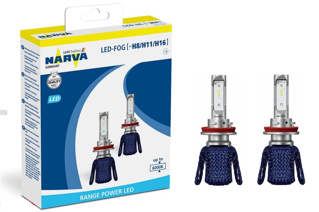 Narva 180133000 Лампы светодиодные комплект Narva Range Power LED-FOG H8/H11/H16 12V 16W 6000K (2 шт.) 180133000: Отличная цена - Купить в Польше на 2407.PL!