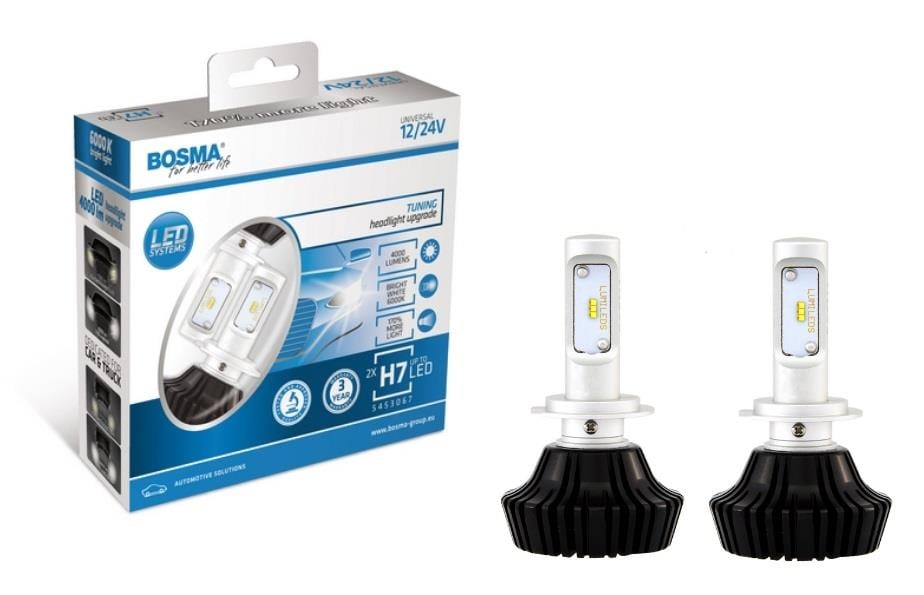 Bosma 6087 LED bulbs kit BOSMA H7 12/24V 6000K (2 pc.) 6087: Buy near me at 2407.PL in Poland at an Affordable price!