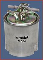 Misfat M636 Fuel filter M636: Buy near me in Poland at 2407.PL - Good price!
