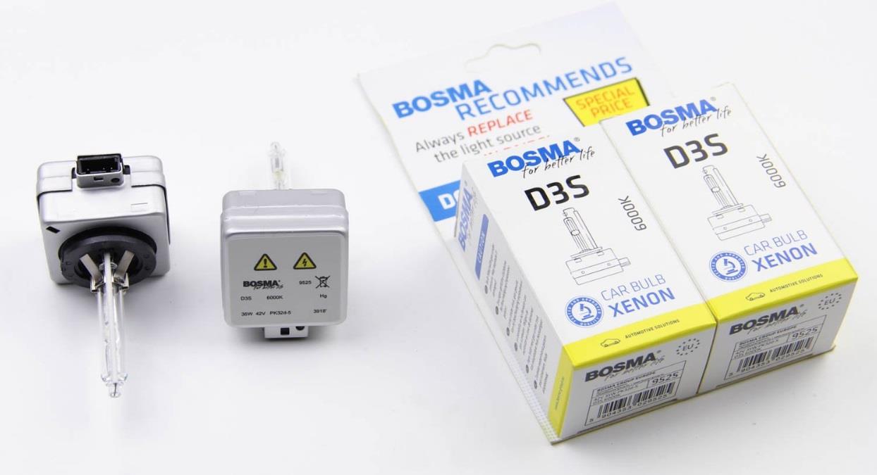 Bosma 9525D Лампа ксеноновая BOSMA D3S 42V 35W 6000К (2 шт.) 9525D: Отличная цена - Купить в Польше на 2407.PL!