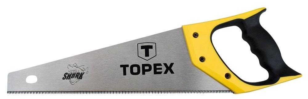 Topex 10A450 Hand saw 500mm, "Shark", 7TPI, 3 sides sharpened, hardened teeth, bimaterial handle 10A450: Buy near me in Poland at 2407.PL - Good price!