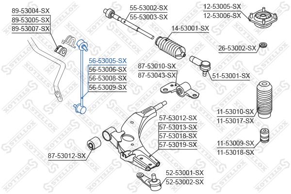 Stellox 56-53005-SX Łącznik stabilizatora przedniego prawy 5653005SX: Atrakcyjna cena w Polsce na 2407.PL - Zamów teraz!