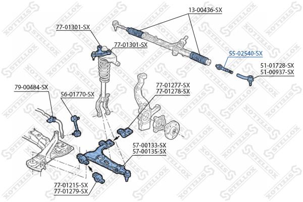 Stellox 55-02540-SX Inner Tie Rod 5502540SX: Buy near me in Poland at 2407.PL - Good price!