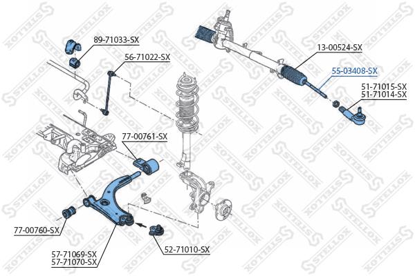 Stellox 55-03408-SX Spurstange 5503408SX: Kaufen Sie zu einem guten Preis in Polen bei 2407.PL!