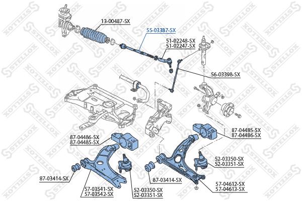 Stellox 55-03387-SX Inner Tie Rod 5503387SX: Buy near me in Poland at 2407.PL - Good price!