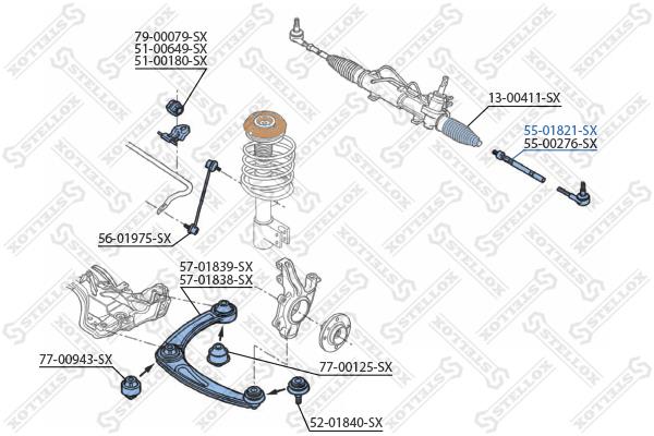 Stellox 55-01821-SX Inner Tie Rod 5501821SX: Buy near me at 2407.PL in Poland at an Affordable price!