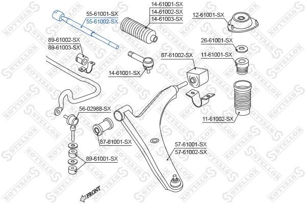 Stellox 55-61002-SX Tie rod end 5561002SX: Buy near me in Poland at 2407.PL - Good price!