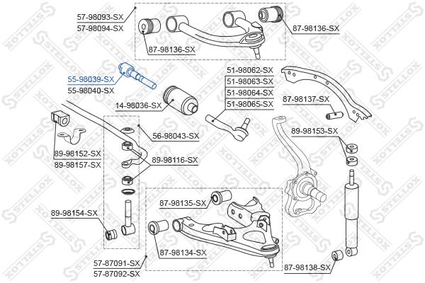 Stellox 55-98039-SX Inner Tie Rod 5598039SX: Buy near me in Poland at 2407.PL - Good price!