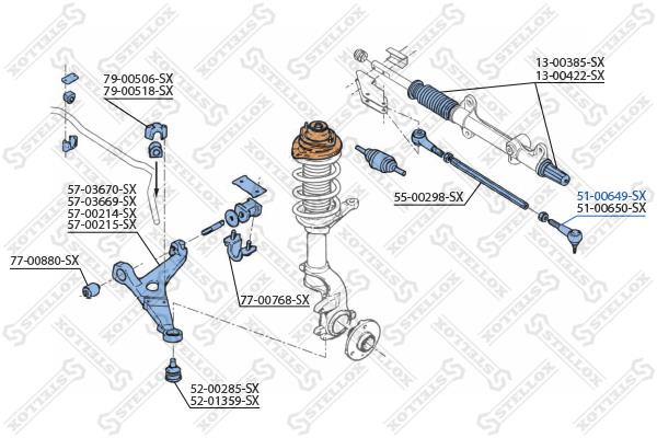 Stellox 51-00649-SX Tie rod end left 5100649SX: Buy near me in Poland at 2407.PL - Good price!