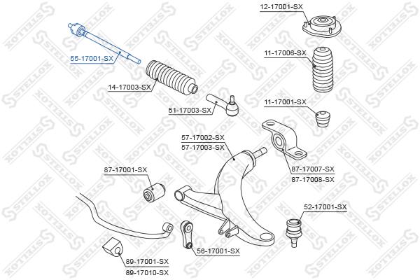 Stellox 55-17001-SX Tie rod end 5517001SX: Buy near me in Poland at 2407.PL - Good price!