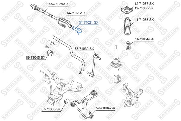 Stellox 51-71021-SX Tie rod end outer 5171021SX: Buy near me in Poland at 2407.PL - Good price!