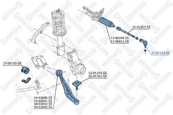 Stellox 51-01324-SX Tie rod end outer 5101324SX: Buy near me in Poland at 2407.PL - Good price!