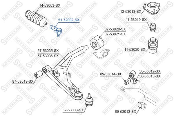 Stellox 51-72002-SX Tie rod end outer 5172002SX: Buy near me in Poland at 2407.PL - Good price!